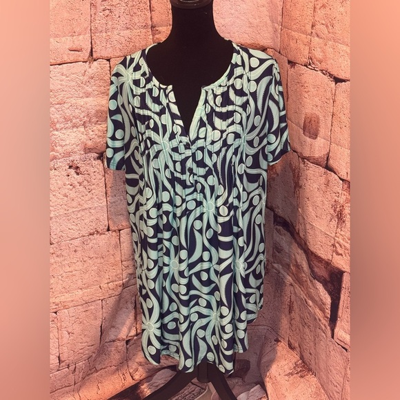 Simply Aster Stylish navy and teal Women's Top size 2xl - Picture 1 of 3